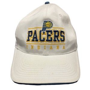 INDIANA PACERS NBA Elevation Basketball Hat Cap Size Adjustable White one size